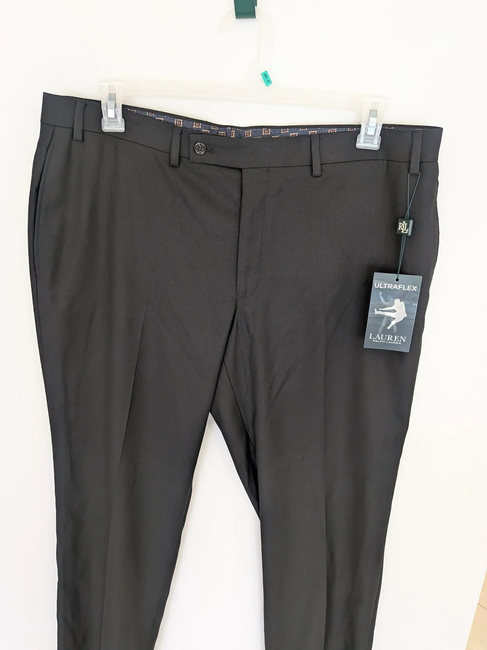 NWT Lauren Ralph Lauren UltraFlex Black Dress Pants 38x30 Stretch Trousers